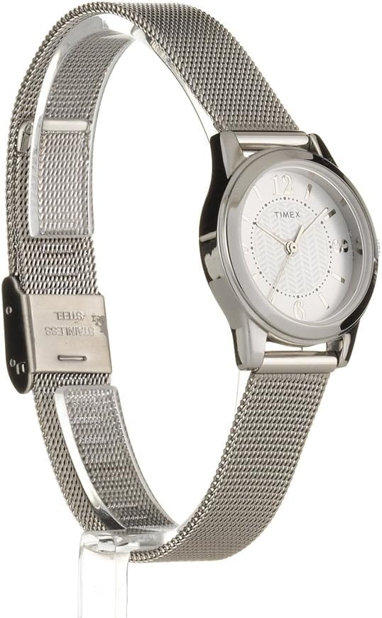 image:imageTimex Womens T2P457 Casey Dress SilverTone Stainless Steel Mesh Bracelet Watch
