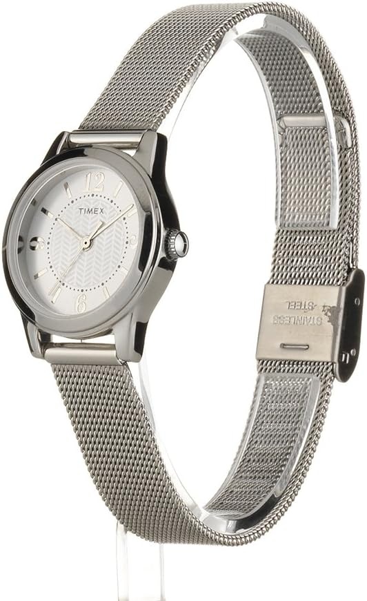 image:imageTimex Womens T2P457 Casey Dress SilverTone Stainless Steel Mesh Bracelet Watch