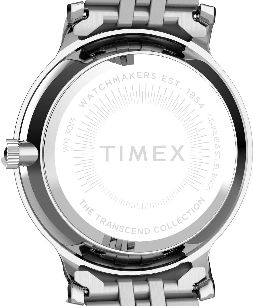 image:imageTimex Womens Transcend 34mm WatchStainless SteelPinkSilverTone