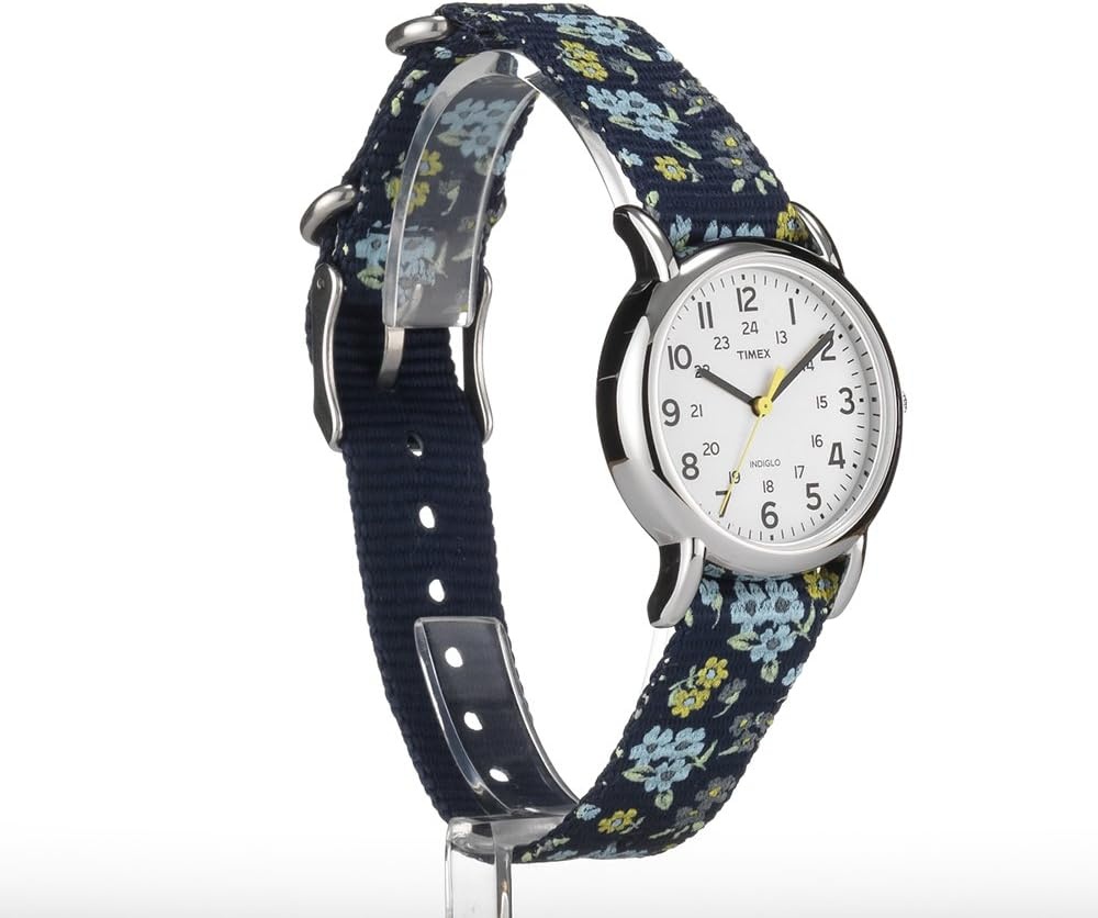 image:imageTimex Womens Weekender 31mm WatchBlueWhiteSilverTonePattern