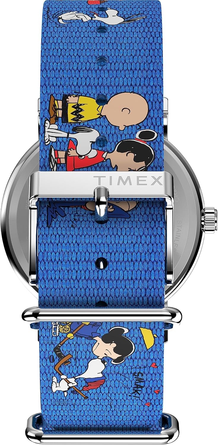 image:imageTimex Womens Weekender Seasonal 38mm Watch Blue Strap White Dial SilverTone Case