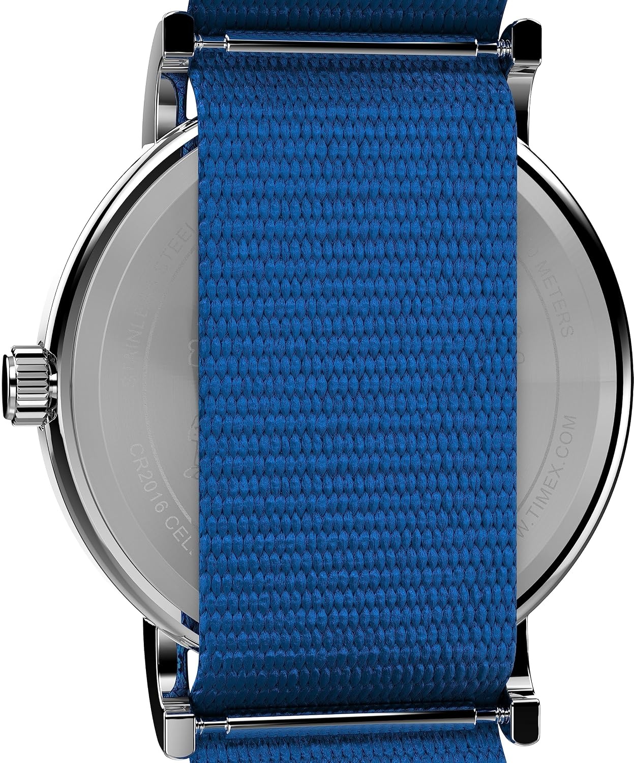 image:imageTimex Womens Weekender Seasonal 38mm Watch Blue Strap White Dial SilverTone Case