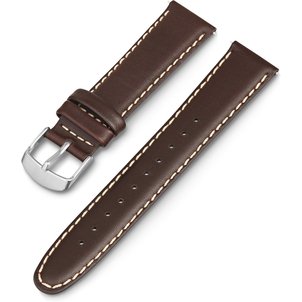 image:imageTimex 20mm Genuine Leather Strap Dark Brown with SilverTone BuckleDark BrownSilverTone