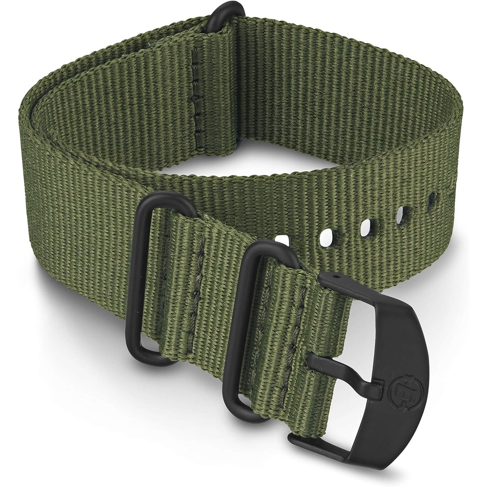 image:imageTimex 22mm Fabric DoubleLayer SlipThru Strap Black with Black BuckleGreenBlack
