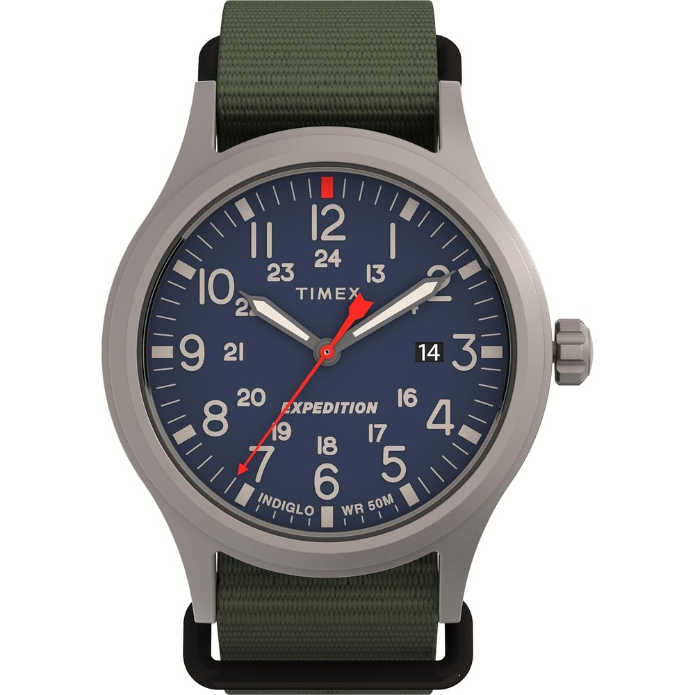 image:imageTimex Expedition Scout 40mm Mens Analog Watch Luminous Hands Durable Comfortable Adjustable Strap 24 Hour Time Rugged Outdoor Watch 50M Water ResistanceGreen