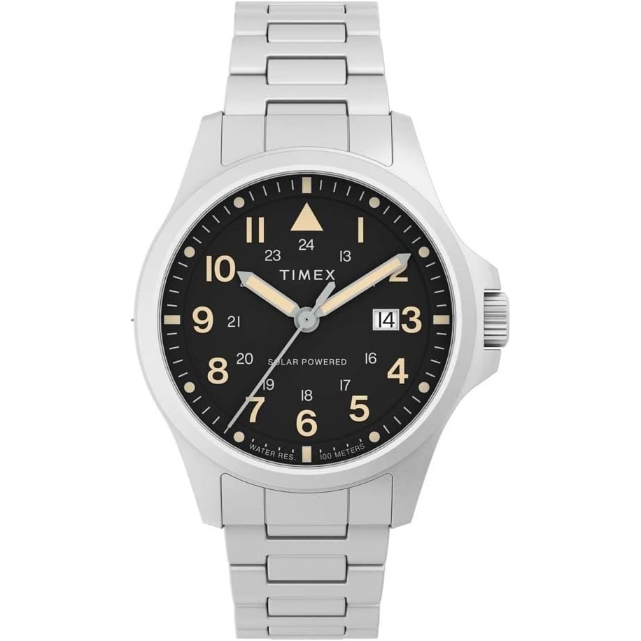 image:imageTimex Mens Expedition North Field Post Solar 41mm WatchSilverToneBlack