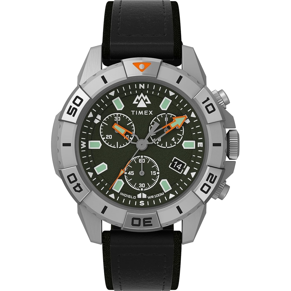 image:imageTimex Mens Expedition North Ridge 43mm WatchBlackGreenIP Steel