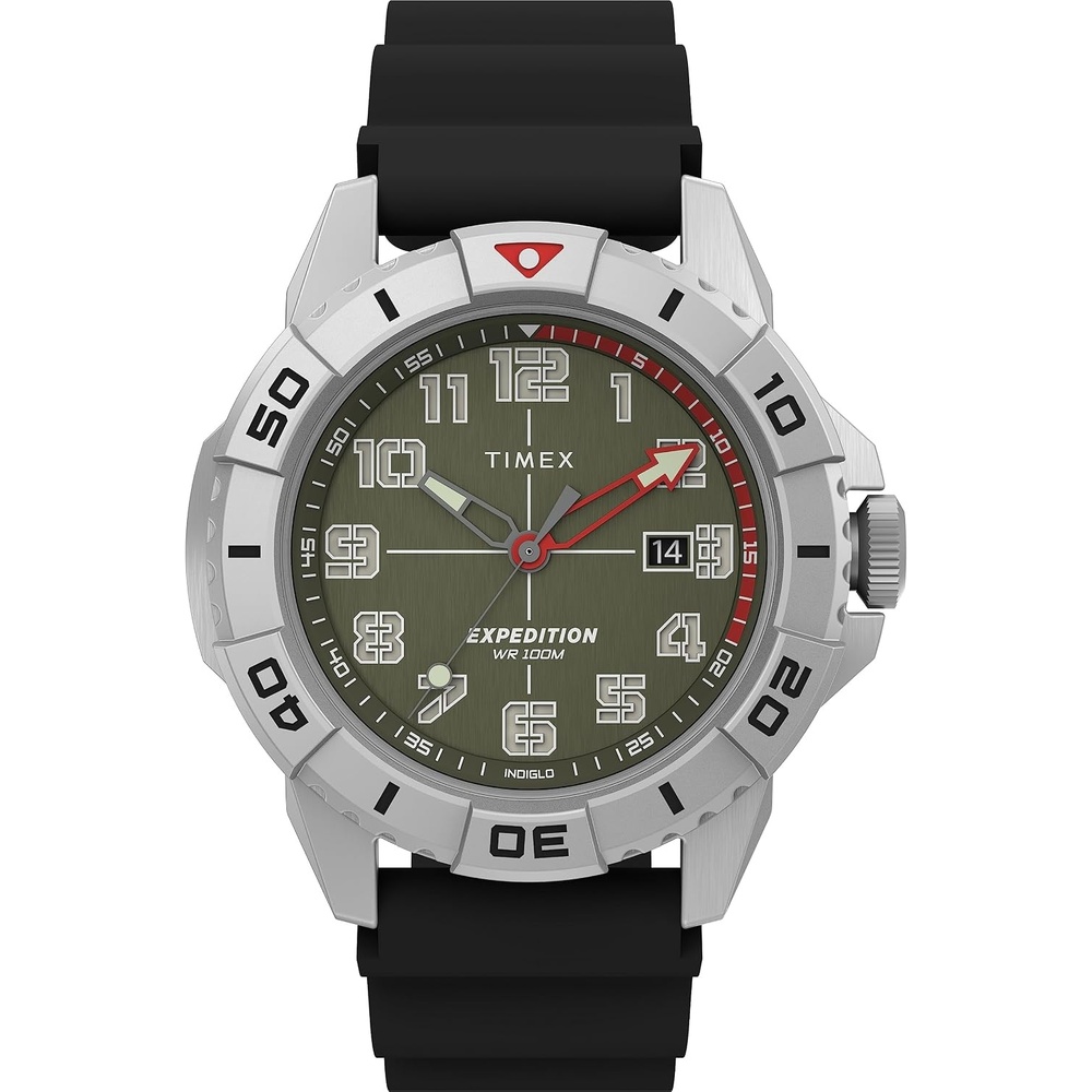 image:imageTimex Mens Expedition North Ridge 43mm WatchBlackGreenSilverTone