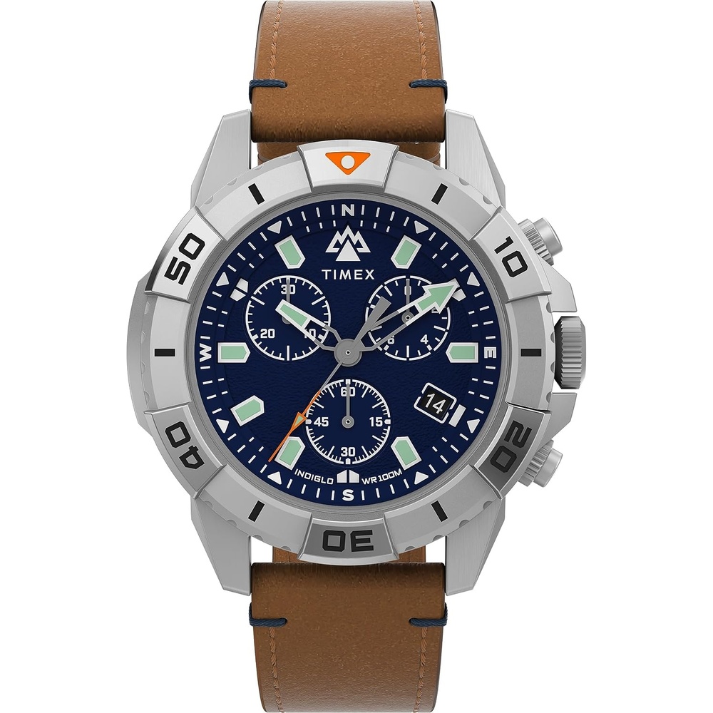 image:imageTimex Mens Expedition North Ridge 43mm WatchTanBlueIP Steel