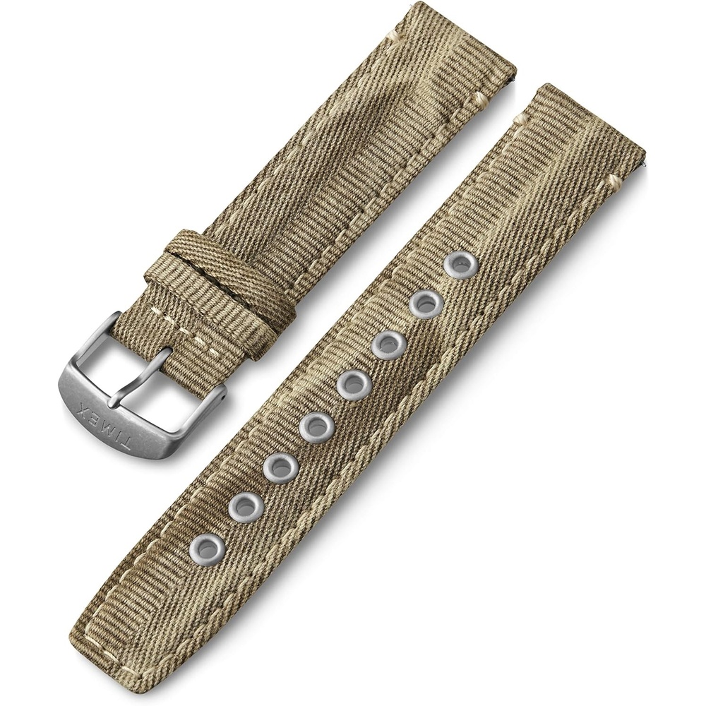 image:imageTimex Mens IQ Move 20mm QuickRelease Leather StrapTanSilverToneGrommets