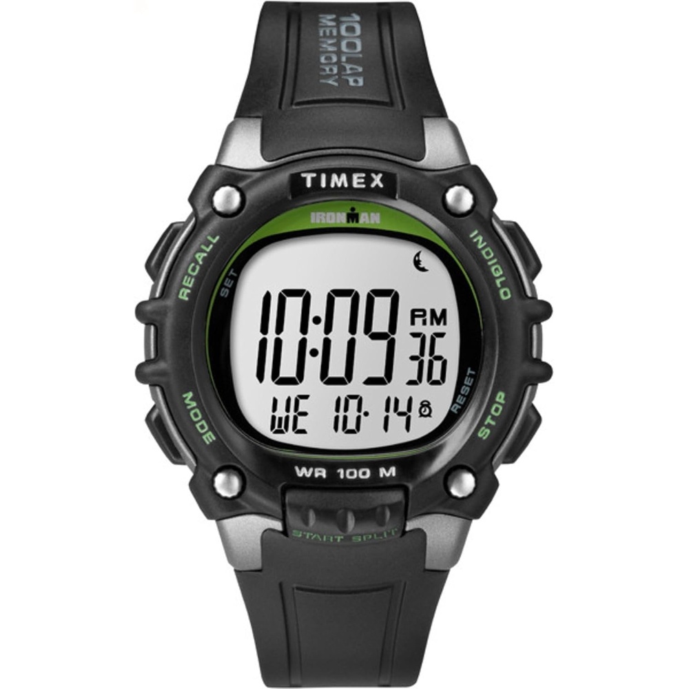 image:imageTimex Mens Ironman Triathlon Classic 100 44mm WatchBlackGreen