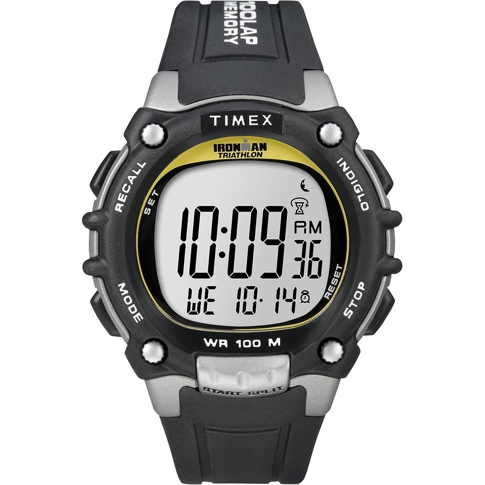 image:imageTimex Mens Ironman Triathlon Classic 100 44mm WatchBlackYellow