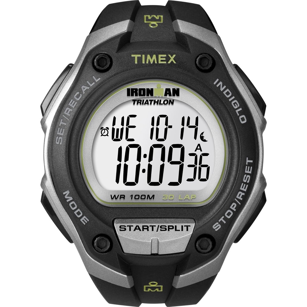 image:imageTimex Mens Ironman Triathlon Classic 30 Oversized 43mm WatchBlackSilverTone