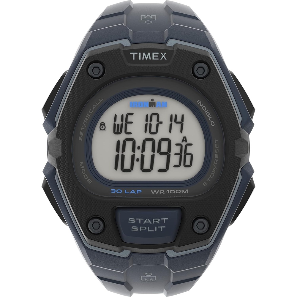 image:imageTimex Mens Ironman Triathlon Classic 30 Oversized 45mm WatchBlueGray
