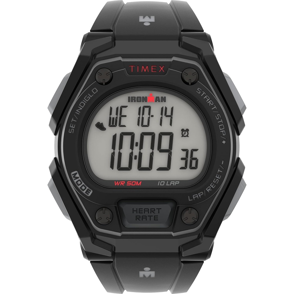 image:imageTimex Mens Ironman Triathlon Classic 43mm WatchBlackRed