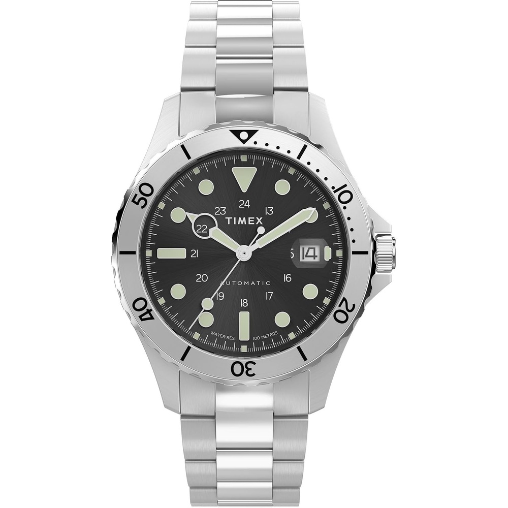 image:imageTimex Mens Navi XL 41mm WatchStainless SteelStainless SteelBlack