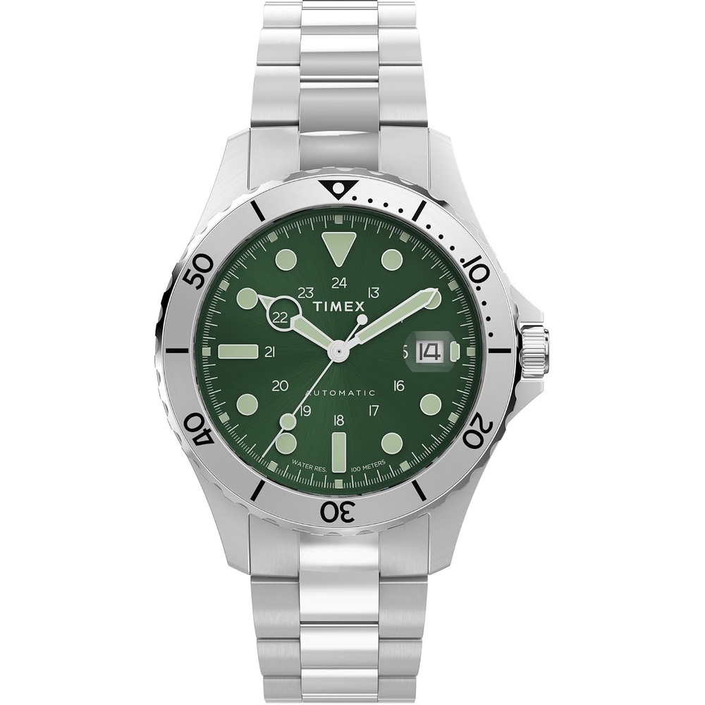 image:imageTimex Mens Navi XL 41mm WatchStainless SteelStainless SteelGreen