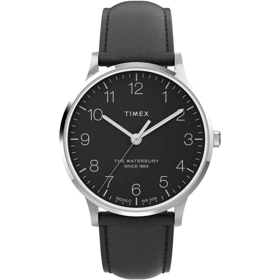 image:imageTimex Mens Waterbury Classic 40mm WatchBlackBlackStainless Steel