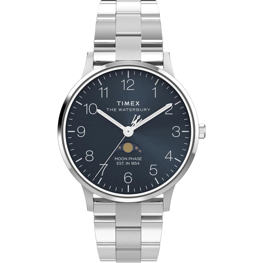 image:imageTimex Mens Waterbury Classic 40mm WatchStainless SteelStainless SteelBlue