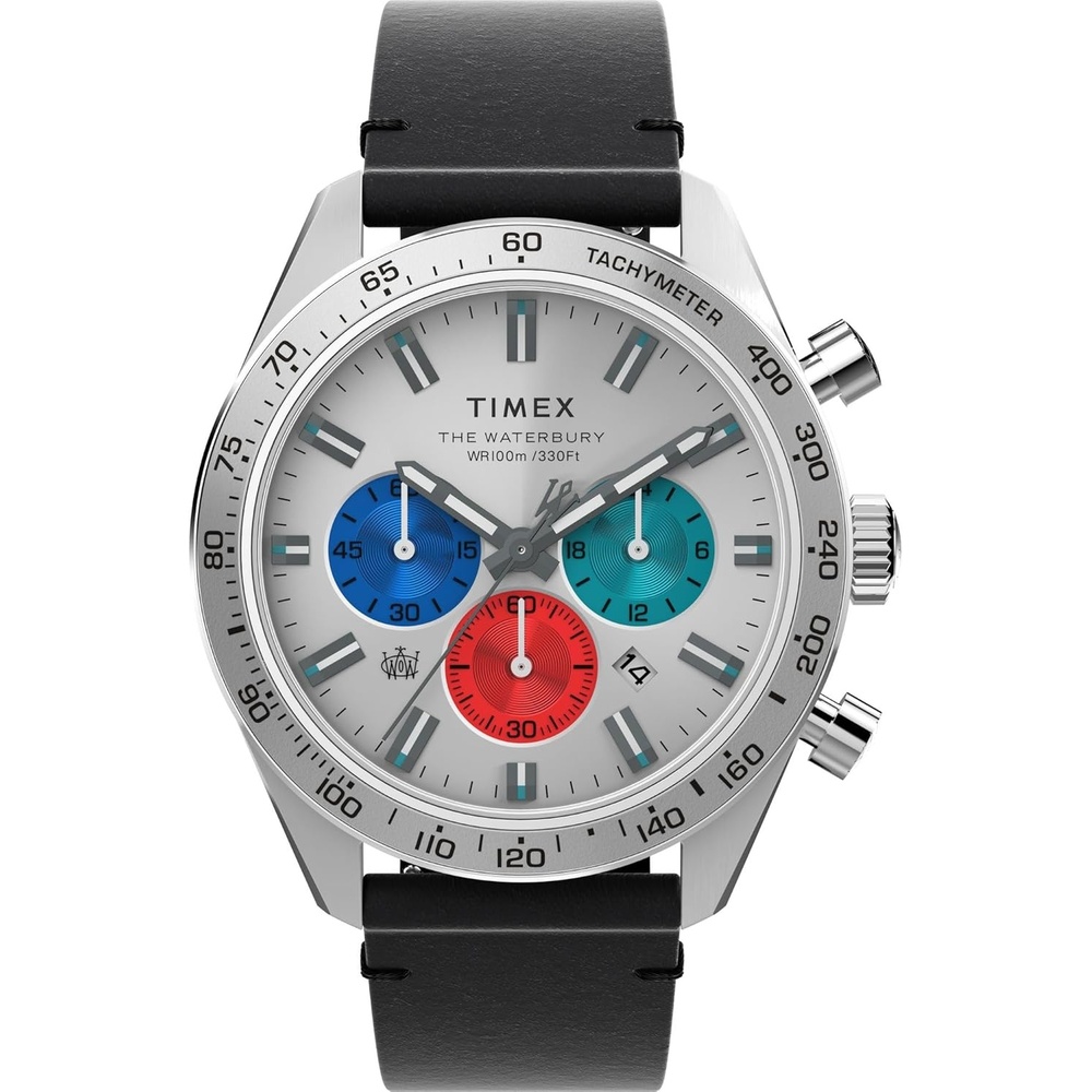 image:imageTimex Mens Waterbury Diver 40mm WatchBlackStainless SteelSilver