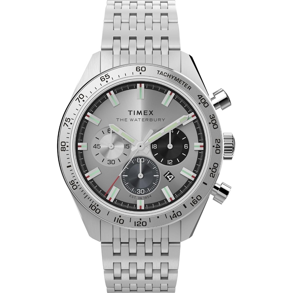 image:imageTimex Mens Waterbury Traditional 41mm WatchStainless SteelStainless SteelSilverTone