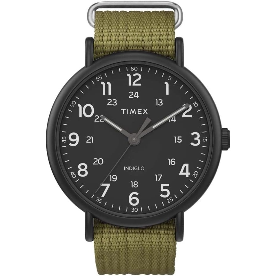 image:imageTimex Mens Weekender XL 43mm WatchOliveBlack