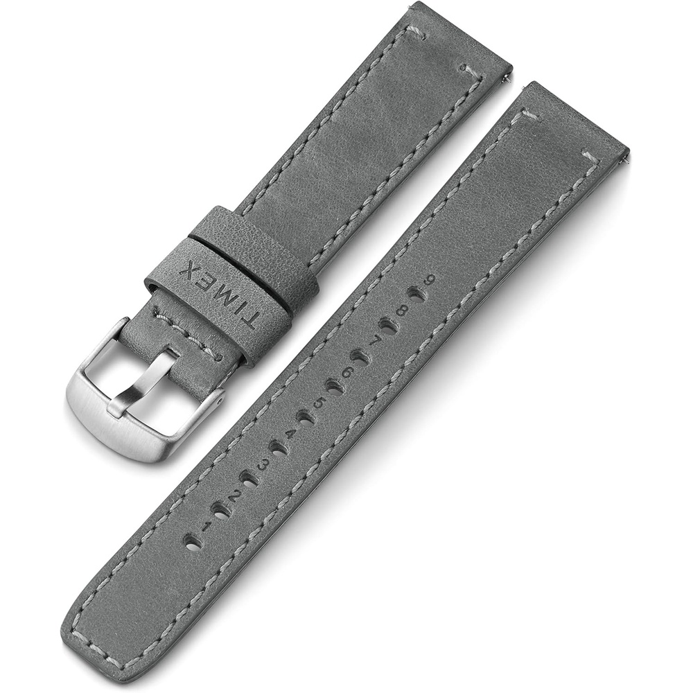 image:imageTimex Metropolitan 20mm QuickRelease Leather StrapGraySilverTone