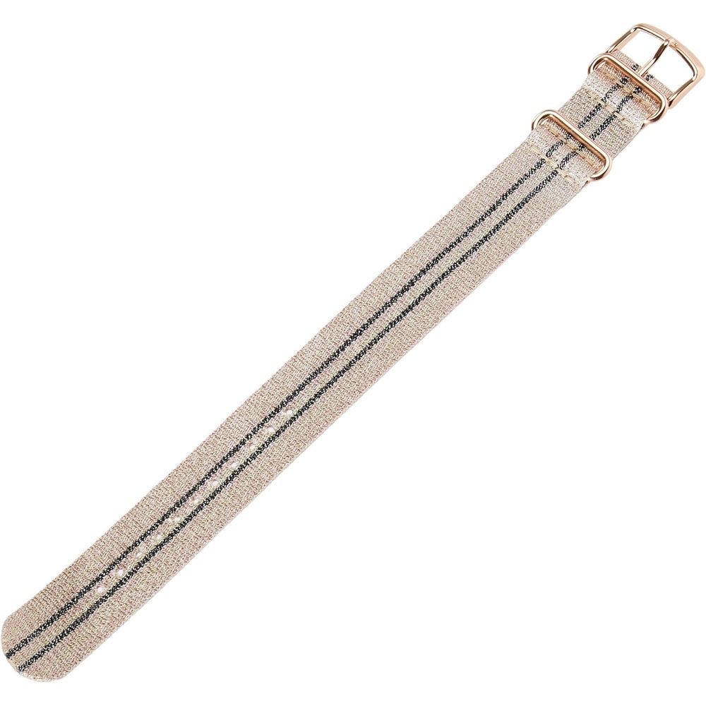 image:imageTimex TW7C27400 Weekender 20mm BlushGraphite Stripe Metallic Fabric StrapBlushGraphite Stripe Metallic