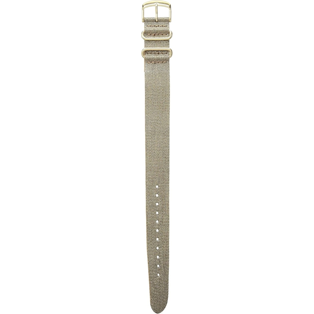 image:imageTimex TW7C27400 Weekender 20mm BlushGraphite Stripe Metallic Fabric StrapGold Metallic