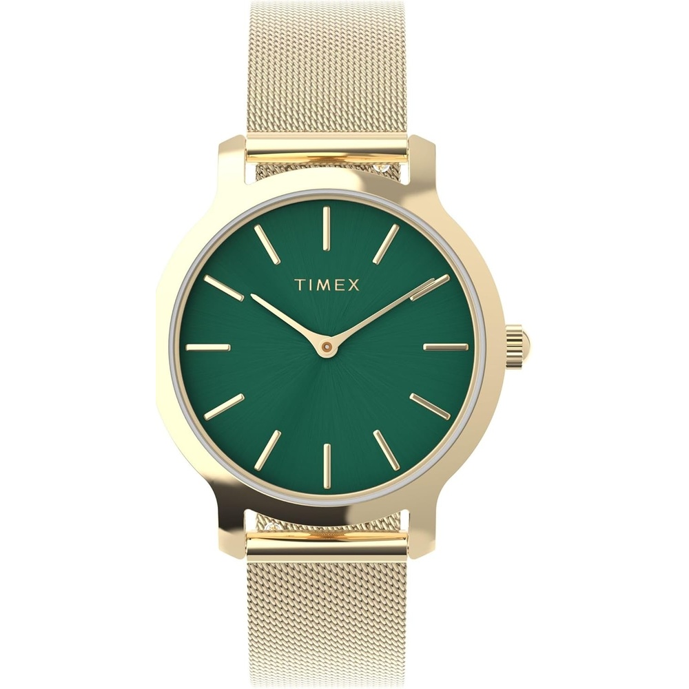 image:imageTimex Transcend 34mm Womens Analog Watch  Stylish Modern DesignGoldToneGoldToneGreen