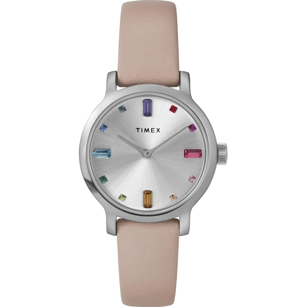 image:imageTimex Transcend 34mm Womens Analog Watch Stylish Modern DesignPinkSilverToneSilverTone