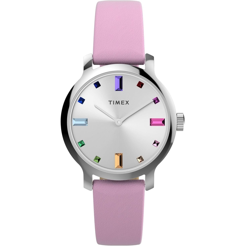 image:imageTimex Transcend 34mm Womens Analog Watch Stylish Modern DesignPurpleSilverToneSilverTone