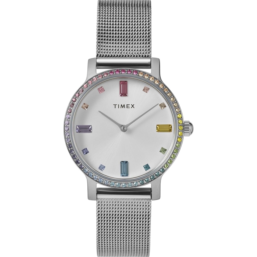 image:imageTimex Transcend 34mm Womens Analog Watch  Stylish Modern DesignSilverToneSilverToneSilverTone