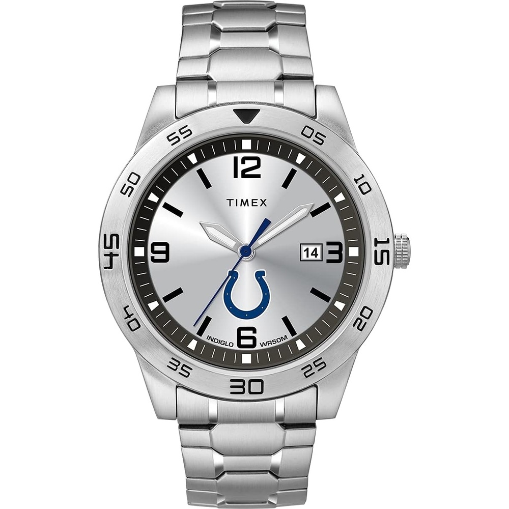 image:imageTimex Tribute Mens Citation 42mm Quartz Watch with Stainless Steel StrapIndianapolis Colts