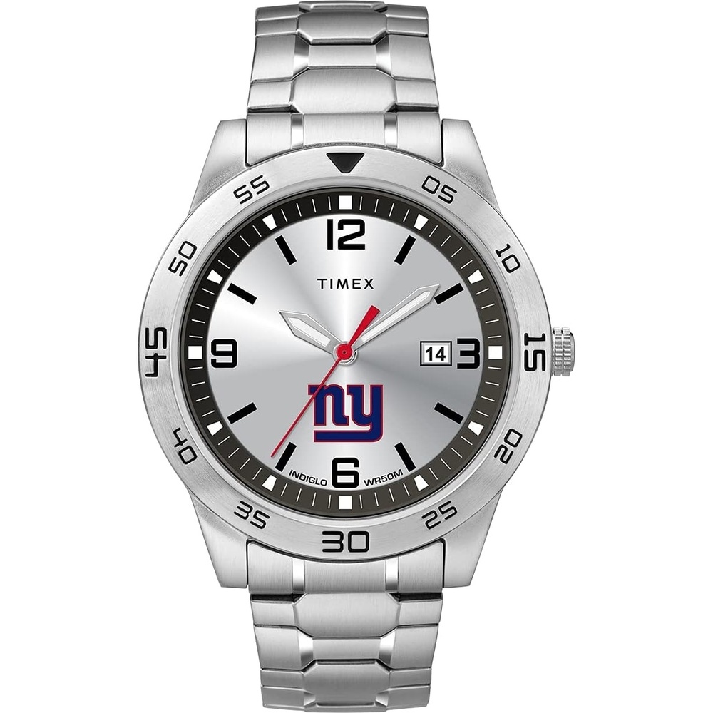image:imageTimex Tribute Mens Citation 42mm Quartz Watch with Stainless Steel StrapNew York Giants