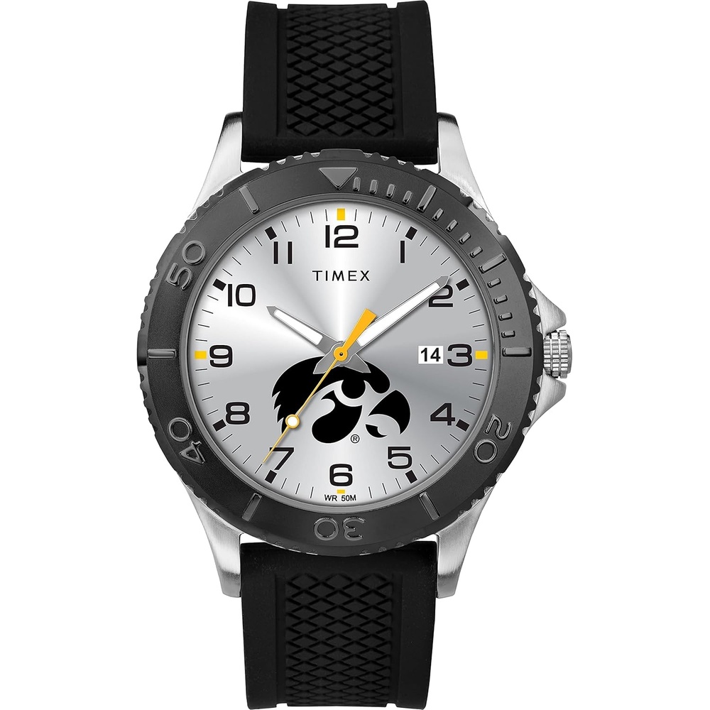 image:imageTimex Tribute Mens Collegiate Gamer 42mm Watch Georgia Bulldogs with Black Silicone StrapIowa Hawkeyes
