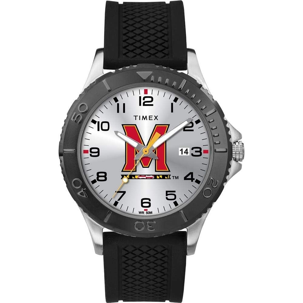 image:imageTimex Tribute Mens Collegiate Gamer 42mm Watch Georgia Bulldogs with Black Silicone StrapMaryland Terrapins