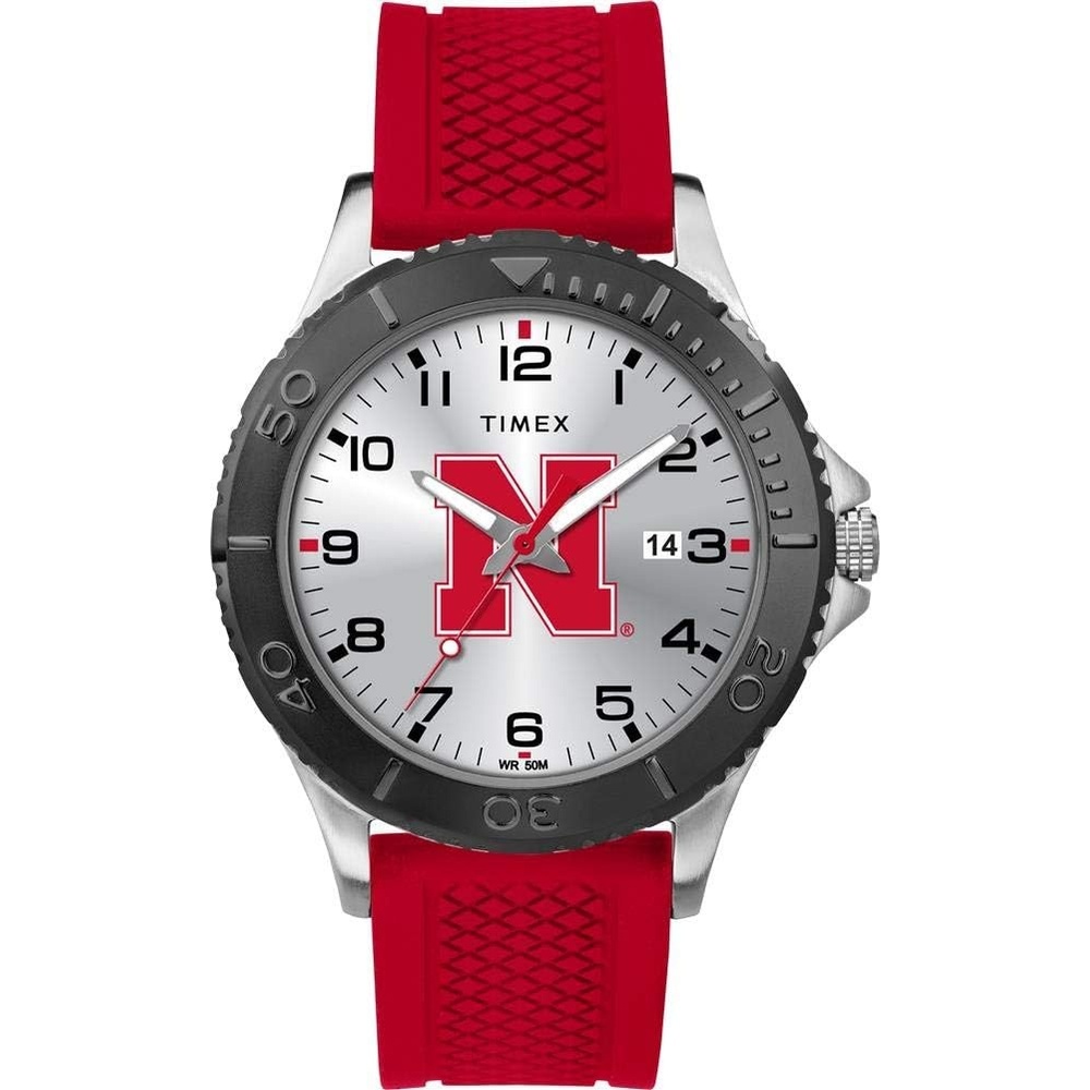 image:imageTimex Tribute Mens Collegiate Gamer 42mm Watch  Georgia Bulldogs with Black Silicone StrapNebraska Cornhuskers