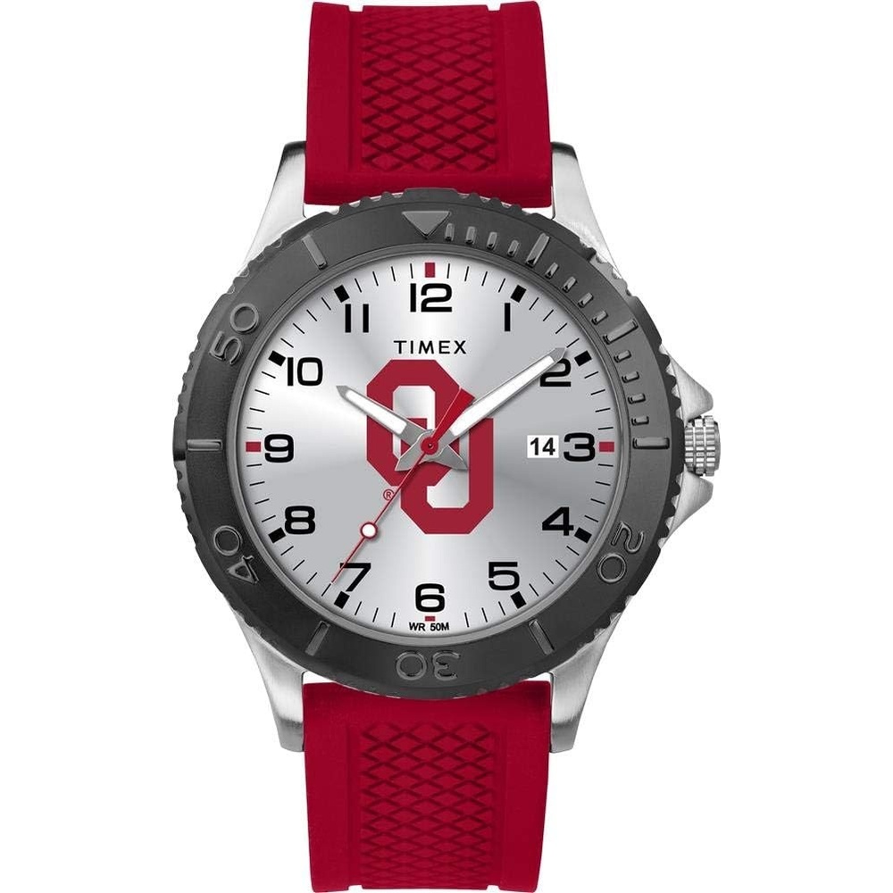 image:imageTimex Tribute Mens Collegiate Gamer 42mm Watch Georgia Bulldogs with Black Silicone StrapOklahoma Sooners