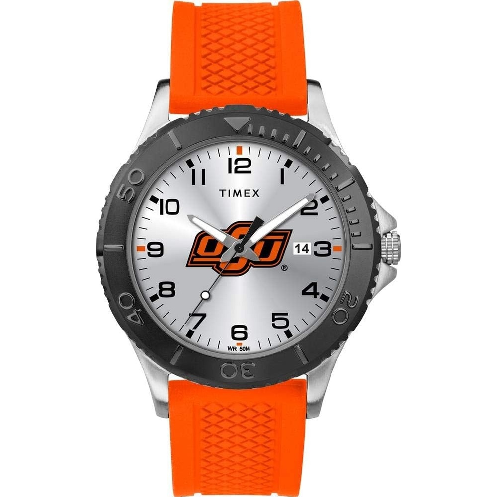 image:imageTimex Tribute Mens Collegiate Gamer 42mm Watch Georgia Bulldogs with Black Silicone StrapOklahoma State Cowboys
