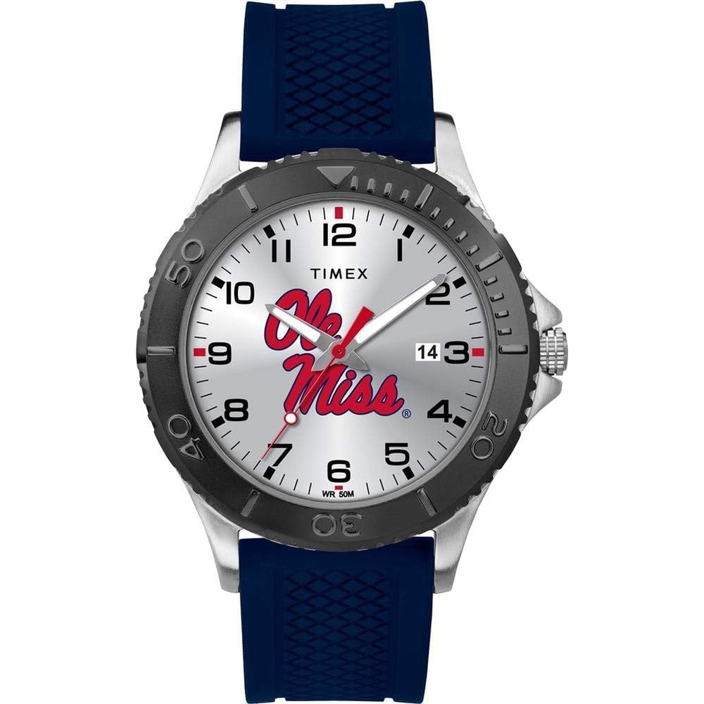 image:imageTimex Tribute Mens Collegiate Gamer 42mm Watch Georgia Bulldogs with Black Silicone StrapOle Miss Rebels
