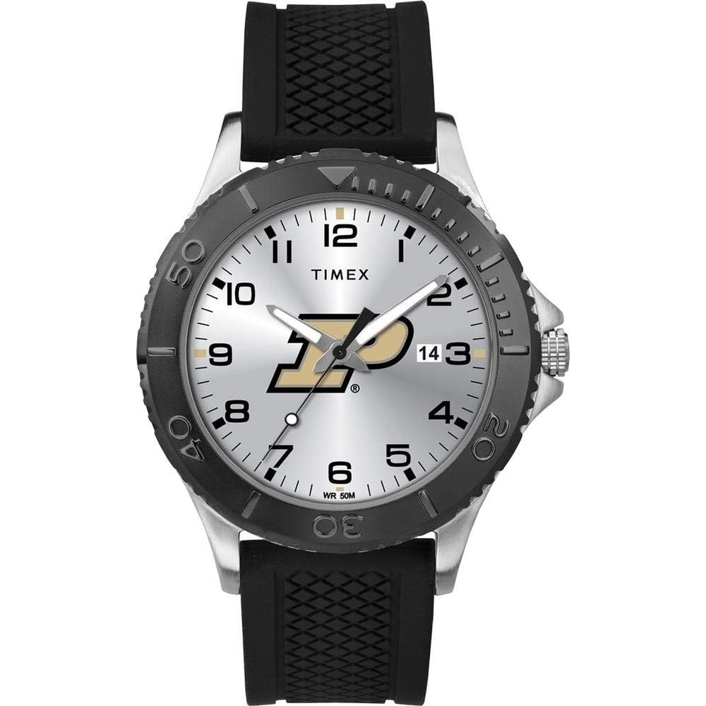 image:imageTimex Tribute Mens Collegiate Gamer 42mm Watch Georgia Bulldogs with Black Silicone StrapPurdue Boilermakers