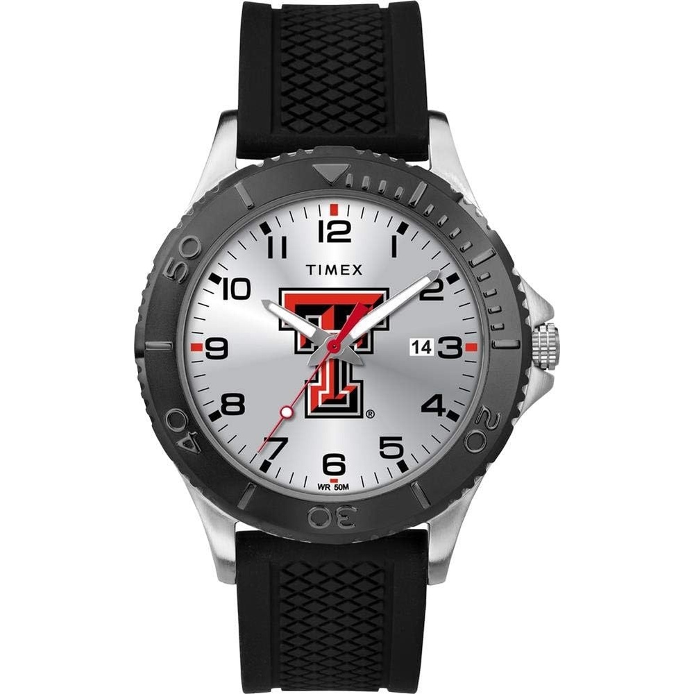 image:imageTimex Tribute Mens Collegiate Gamer 42mm Watch Georgia Bulldogs with Black Silicone StrapTexas Tech Red Raiders