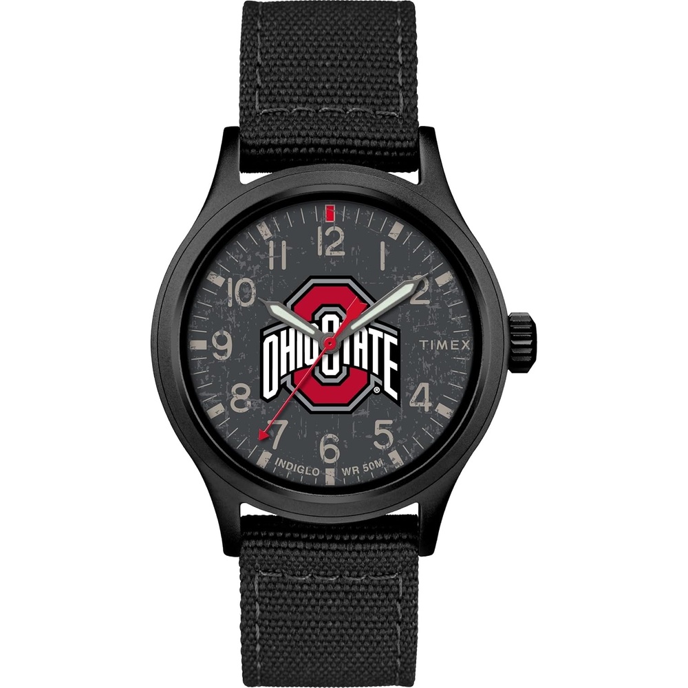image:imageTimex Tribute Mens Collegiate Scout 40mm Quartz Fabric StrapOhio State Buckeyes