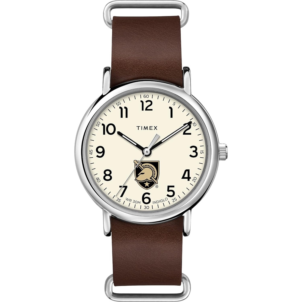 image:imageTimex Tribute Mens Collegiate Weekender 40mm Quartz Leather StrapArmy Black Knights