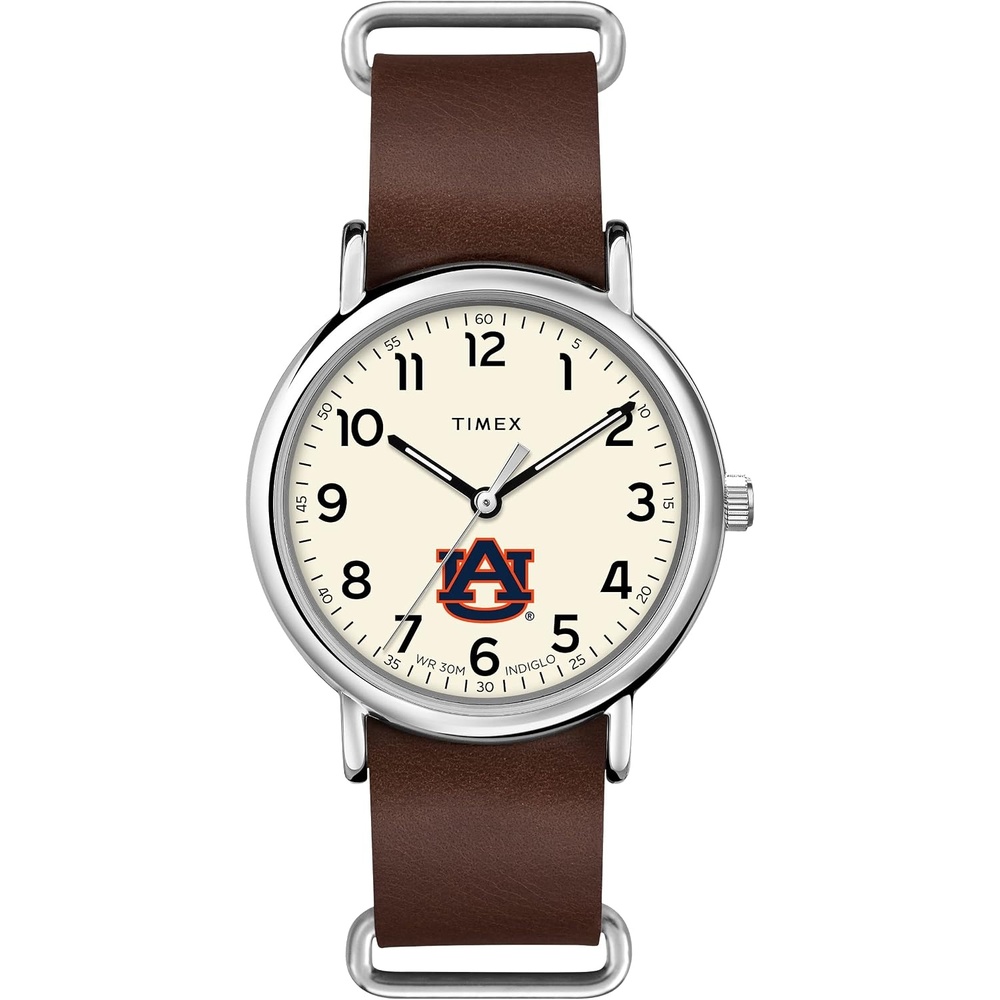 image:imageTimex Tribute Mens Collegiate Weekender 40mm Quartz Leather StrapAuburn Tigers