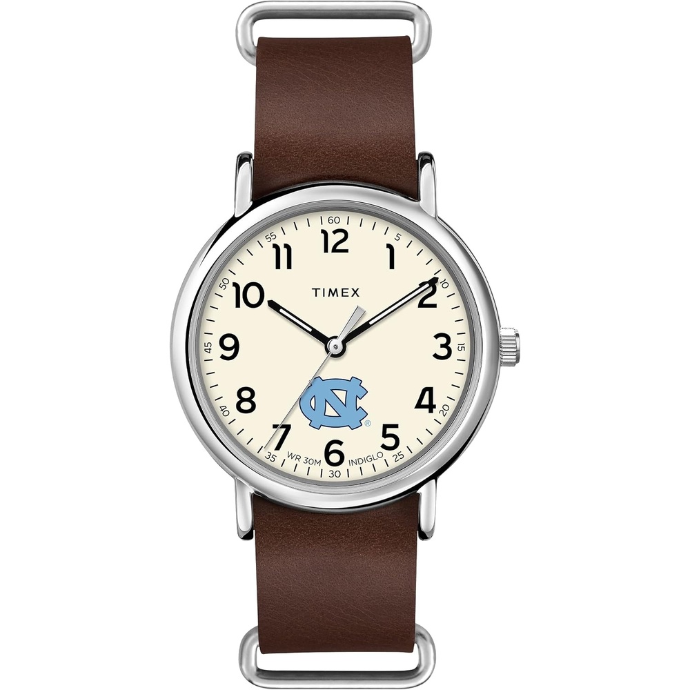 image:imageTimex Tribute Mens Collegiate Weekender 40mm Quartz Leather StrapNorth Carolina Tar Heels
