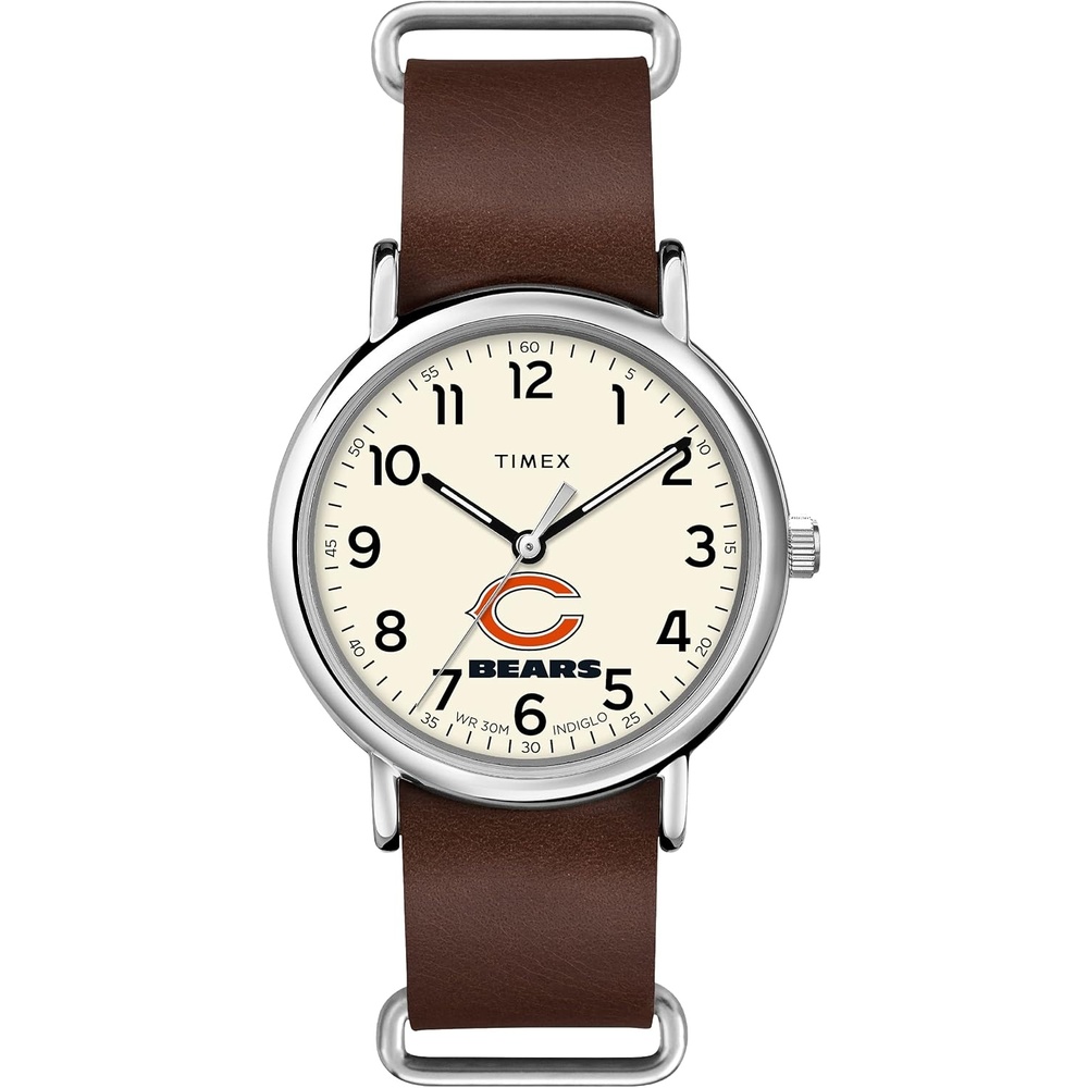 image:imageTimex Tribute Mens NFL Weekender 40mm Quartz Leather StrapChicago Bears