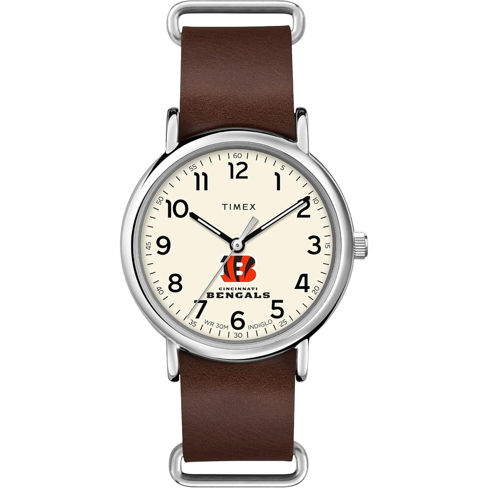 image:imageTimex Tribute Mens NFL Weekender 40mm Quartz Leather StrapCincinnati Bengals