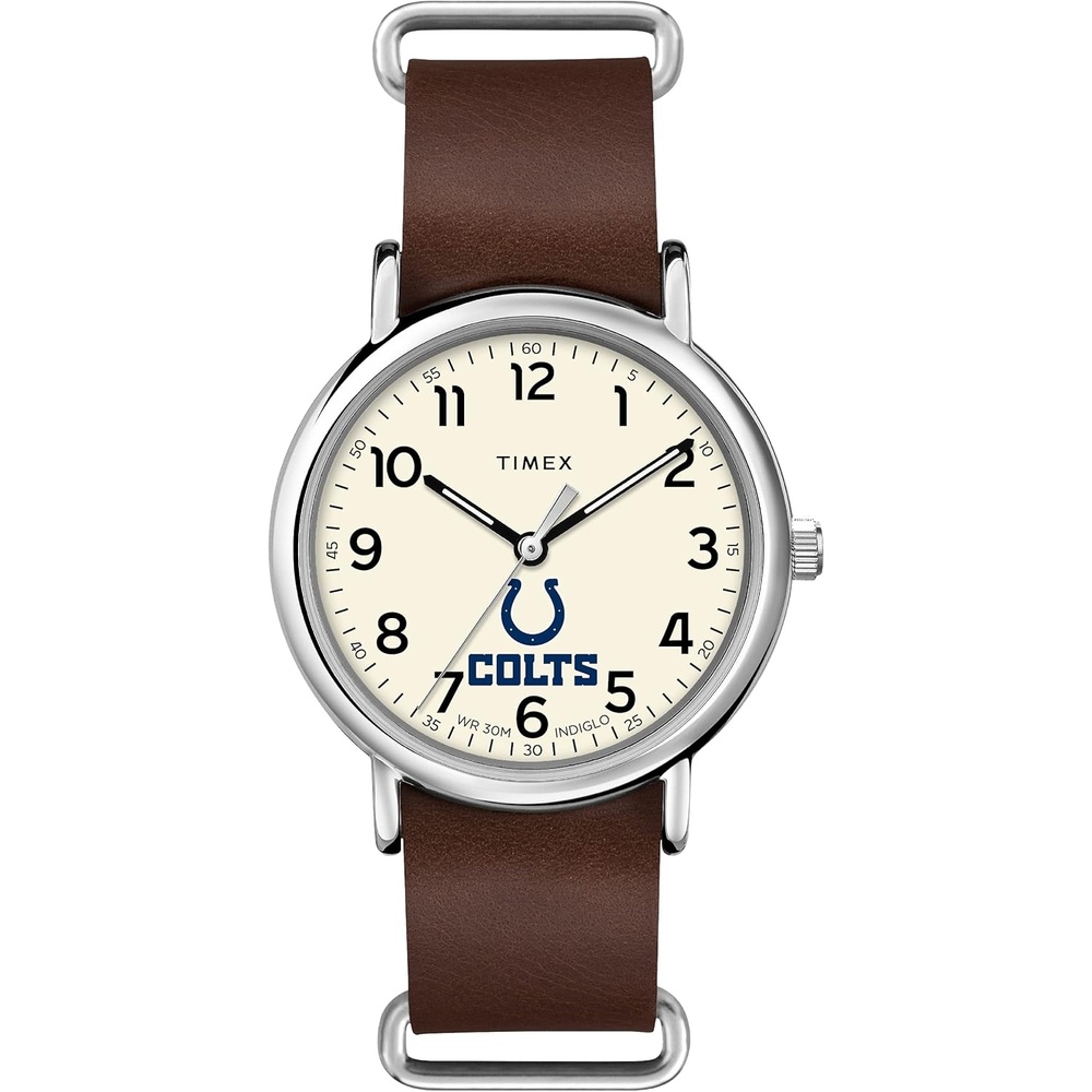image:imageTimex Tribute Mens NFL Weekender 40mm Quartz Leather StrapIndianapolis Colts